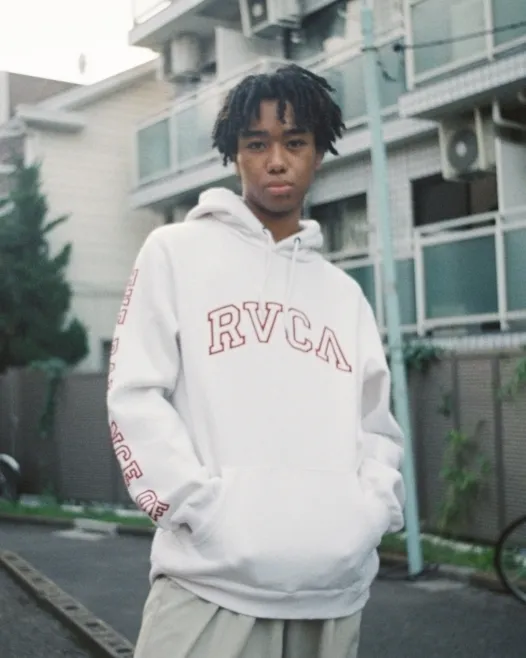 RVCA  |Long Sleeves Plain Logo Hoodies