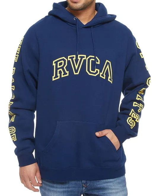 RVCA  |Long Sleeves Plain Logo Hoodies