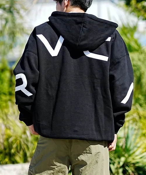 RVCA  |Unisex Bi-color Long Sleeves Oversized Hoodies