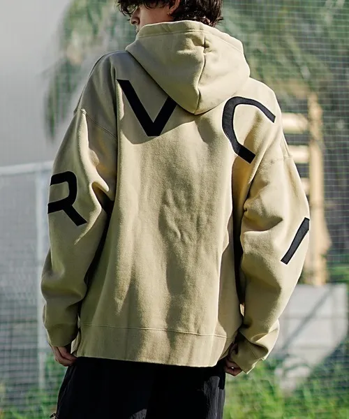 RVCA  |Unisex Bi-color Long Sleeves Oversized Hoodies