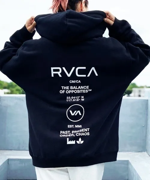 RVCA  |Unisex Long Sleeves Plain Logo Hoodies & Sweatshirts