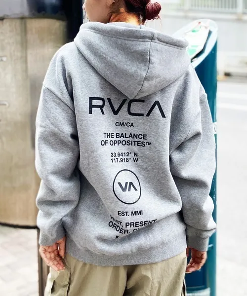 RVCA  |Unisex Long Sleeves Plain Logo Hoodies & Sweatshirts