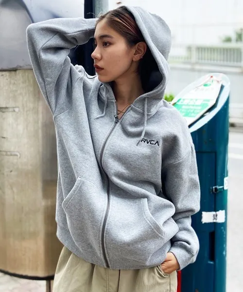 RVCA  |Unisex Long Sleeves Plain Logo Hoodies & Sweatshirts