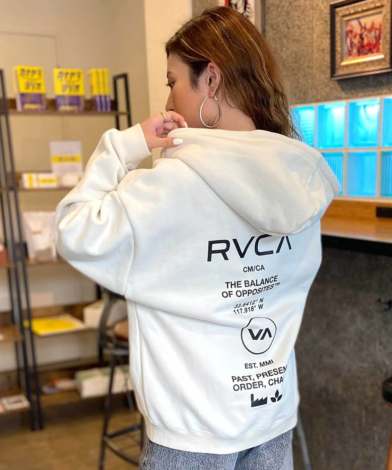 RVCA  |Unisex Long Sleeves Plain Logo Hoodies & Sweatshirts