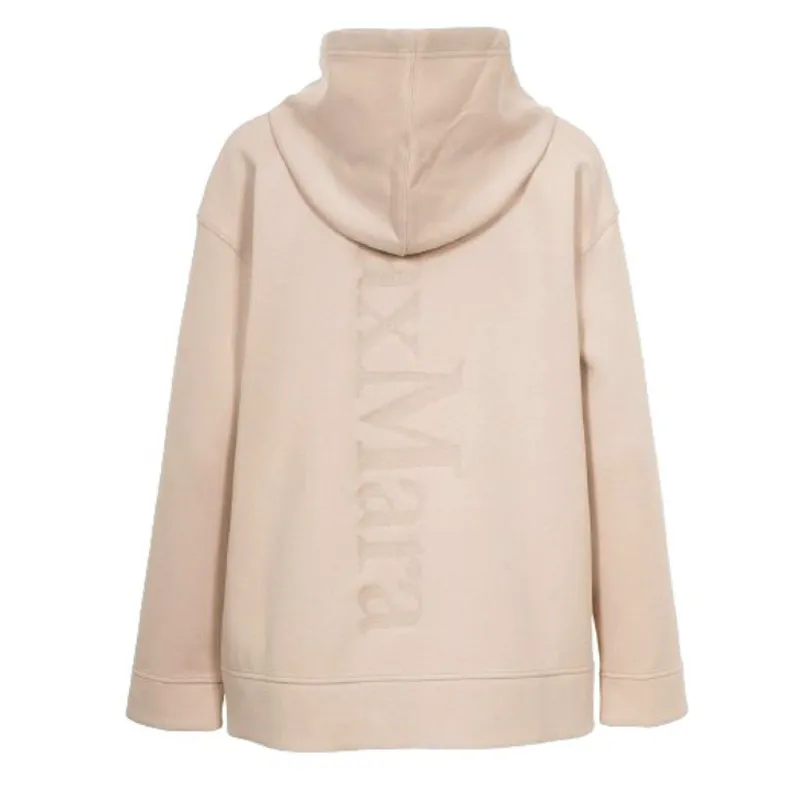 S Max Mara  |Sweat Long Sleeves Plain Cotton Logo Hoodies & Sweatshirts