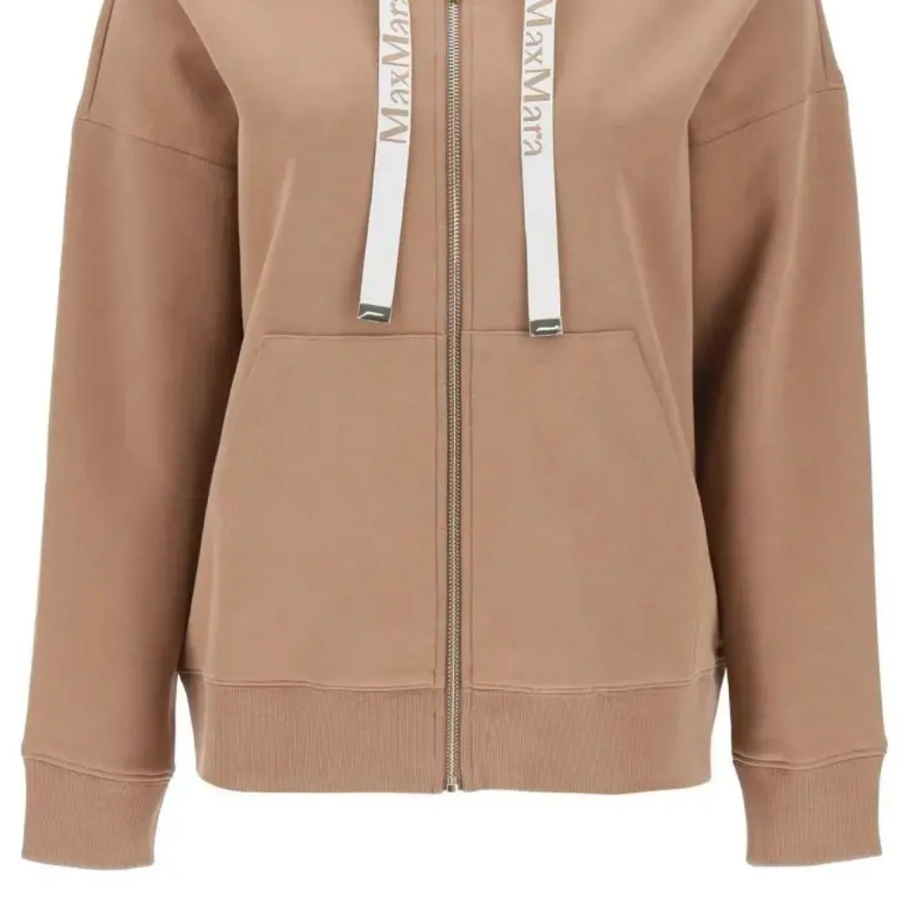 S Max Mara  |Sweat Long Sleeves Plain Logo Hoodies & Sweatshirts