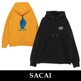 sacai  |Street Style Logo Hoodies & Sweatshirts