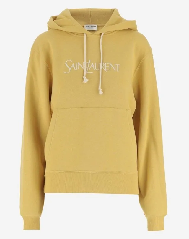 Saint Laurent  |Street Style Cotton Logo Hoodies & Sweatshirts