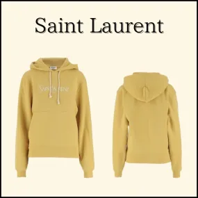 Saint Laurent  |Street Style Cotton Logo Hoodies & Sweatshirts