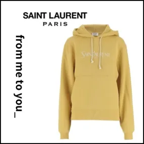 Saint Laurent  |Street Style Logo Hoodies & Sweatshirts