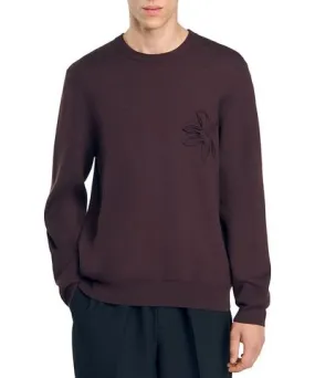 Sandro Single Flower Slim Fit Sweater