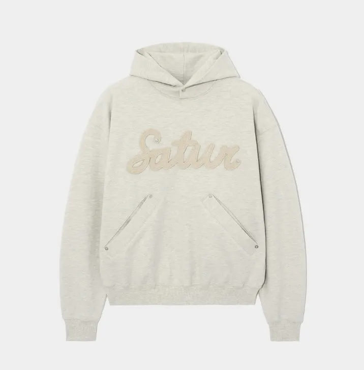 SATUR  |Unisex Long Sleeves Cotton Logo Hoodies