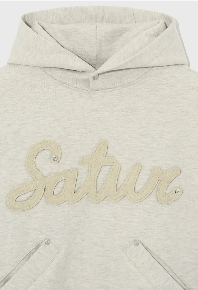 SATUR  |Unisex Long Sleeves Cotton Logo Hoodies