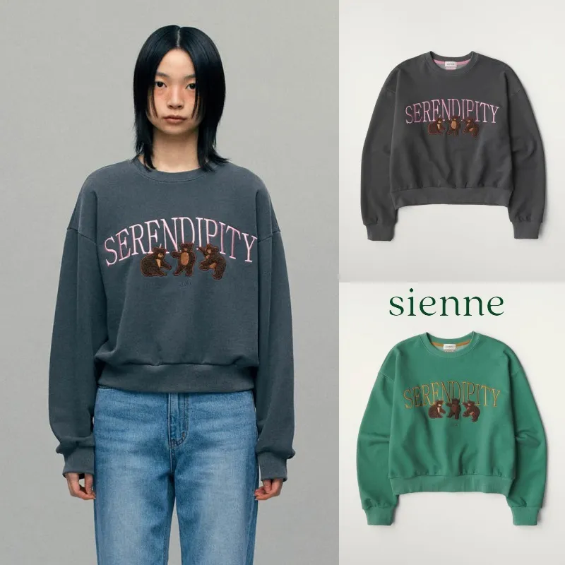 Sienne  |Long Sleeves Cotton Logo Hoodies & Sweatshirts