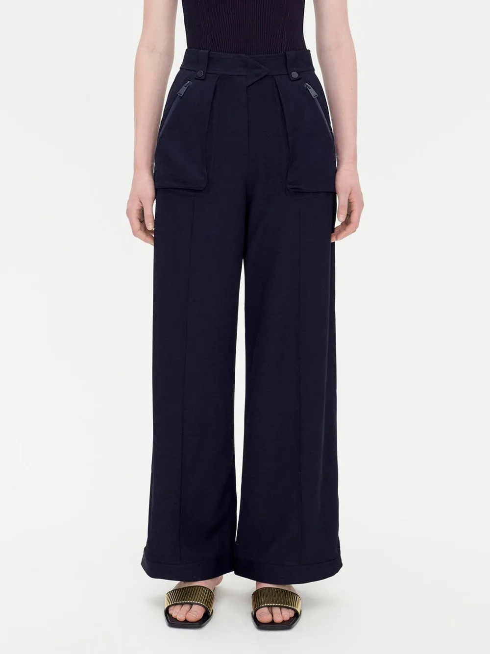 Simkhai Soleil Straight Leg Pant in Midnight