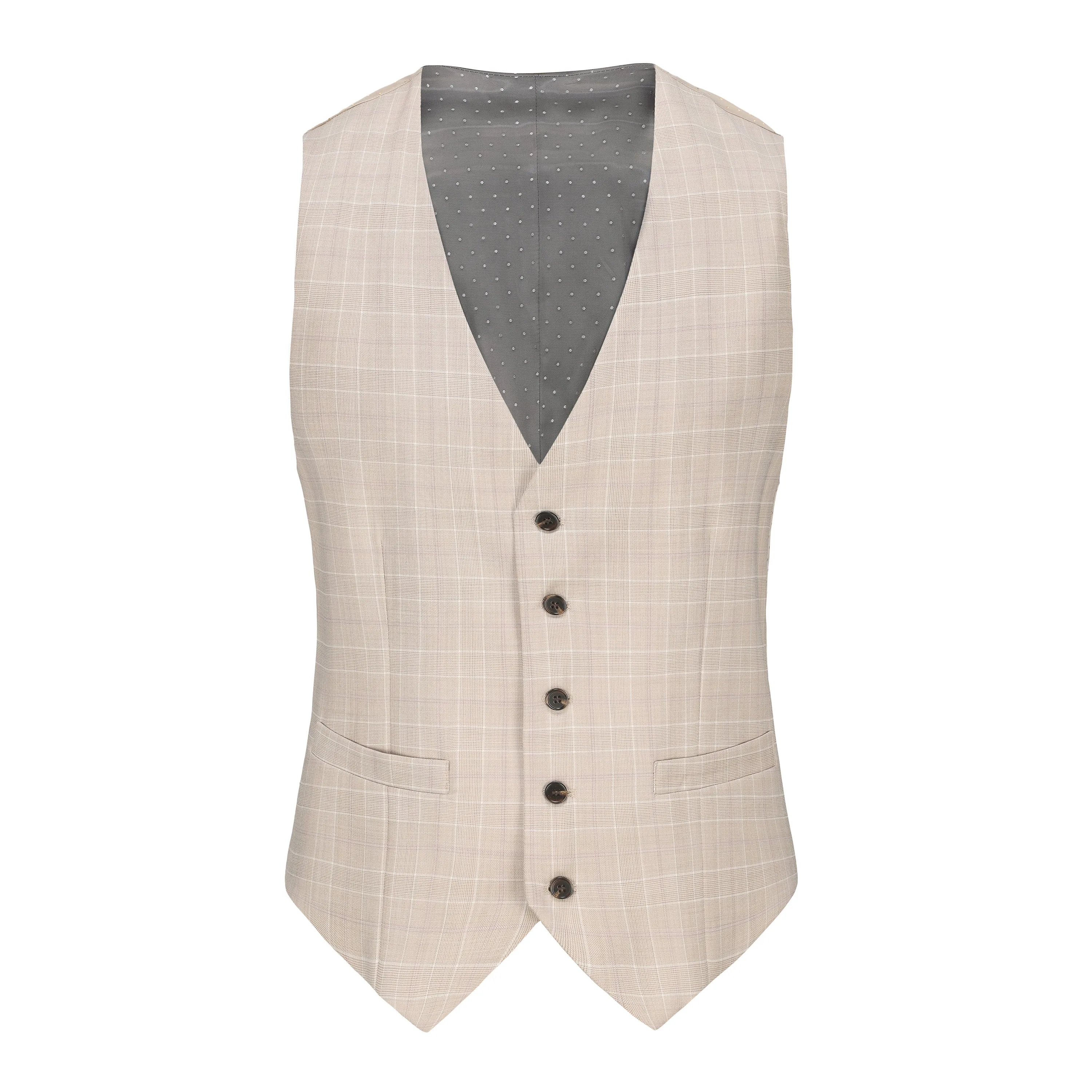 Slim Fit 3PC Check Suit