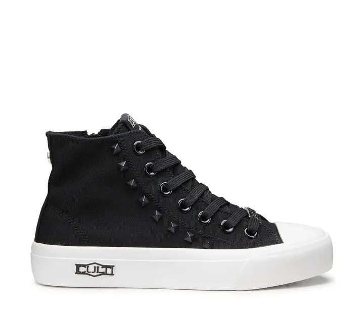 SNEAKERS CULT DONNA PLACEBO 3643 MID W CANVAS BLACK CLW364301