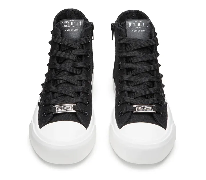 SNEAKERS CULT DONNA PLACEBO 3643 MID W CANVAS BLACK CLW364301