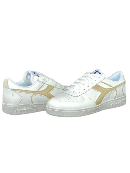 SNEAKERS DONNA BIANCHE MAGIC BASKET LOW METAL