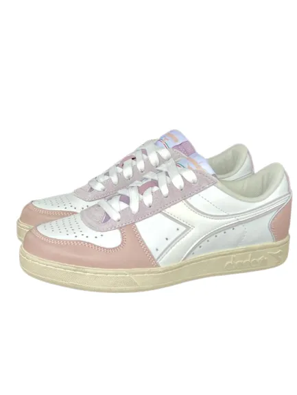 SNEAKERS DONNA BIANCHE/ROSA MAGIC BASKET