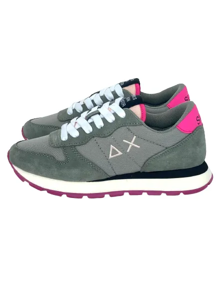 SNEAKERS DONNA GRIGIE/FUCSIA Z42201 ALLY NYLON SOLID