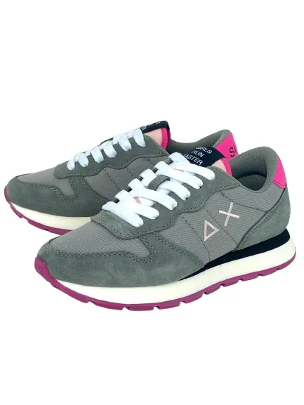 SNEAKERS DONNA GRIGIE/FUCSIA Z42201 ALLY NYLON SOLID