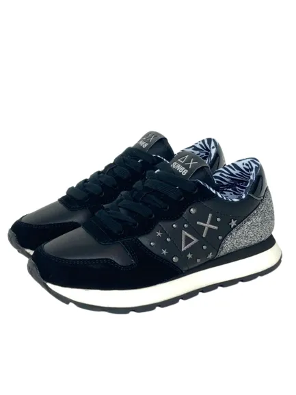 SNEAKERS NERE GLITTERATE Z42206 ALLY STUDS