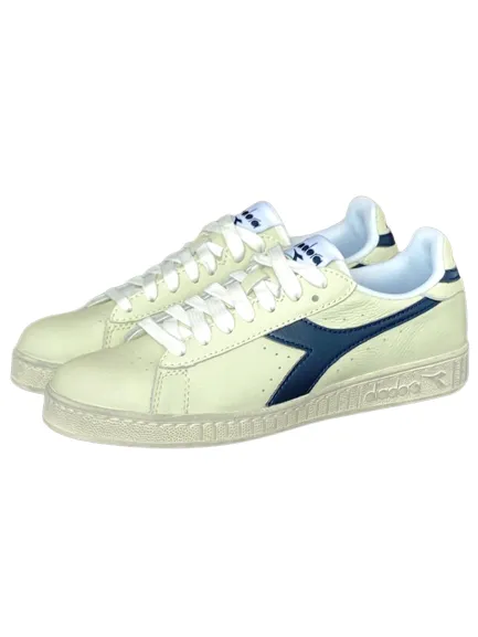 SNEAKERS UOMO BIANCHE/BLU GAME LOW WAXED