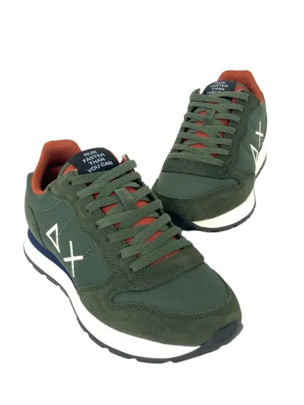 SNEAKERS UOMO VERDE MILITARE Z43101 TOM SOLID NYLON