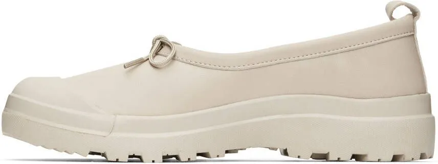 Snow Peak Beige Field Toe Slip-On Loafers