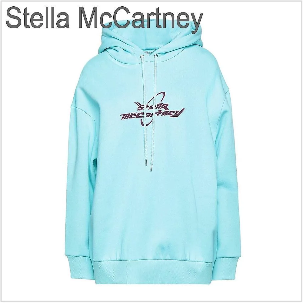 Stella McCartney  |Long Sleeves Plain Cotton Logo Hoodies & Sweatshirts