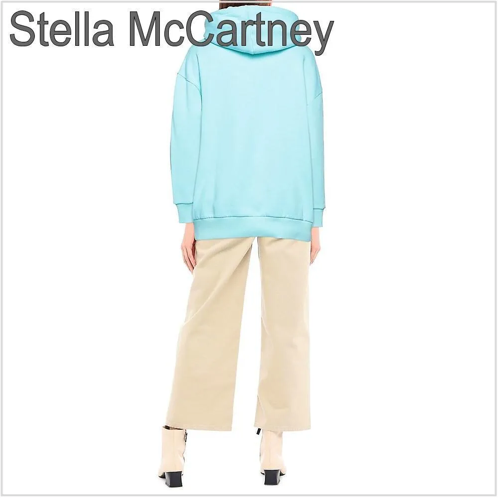 Stella McCartney  |Long Sleeves Plain Cotton Logo Hoodies & Sweatshirts