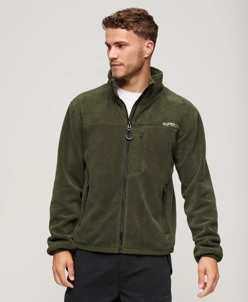 Superdry - Code Fleece Trekker Jacket Dark Moss Green