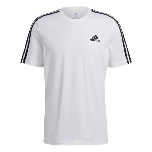 T-SHIRT ADIDAS BIANCA STRISCE NERE