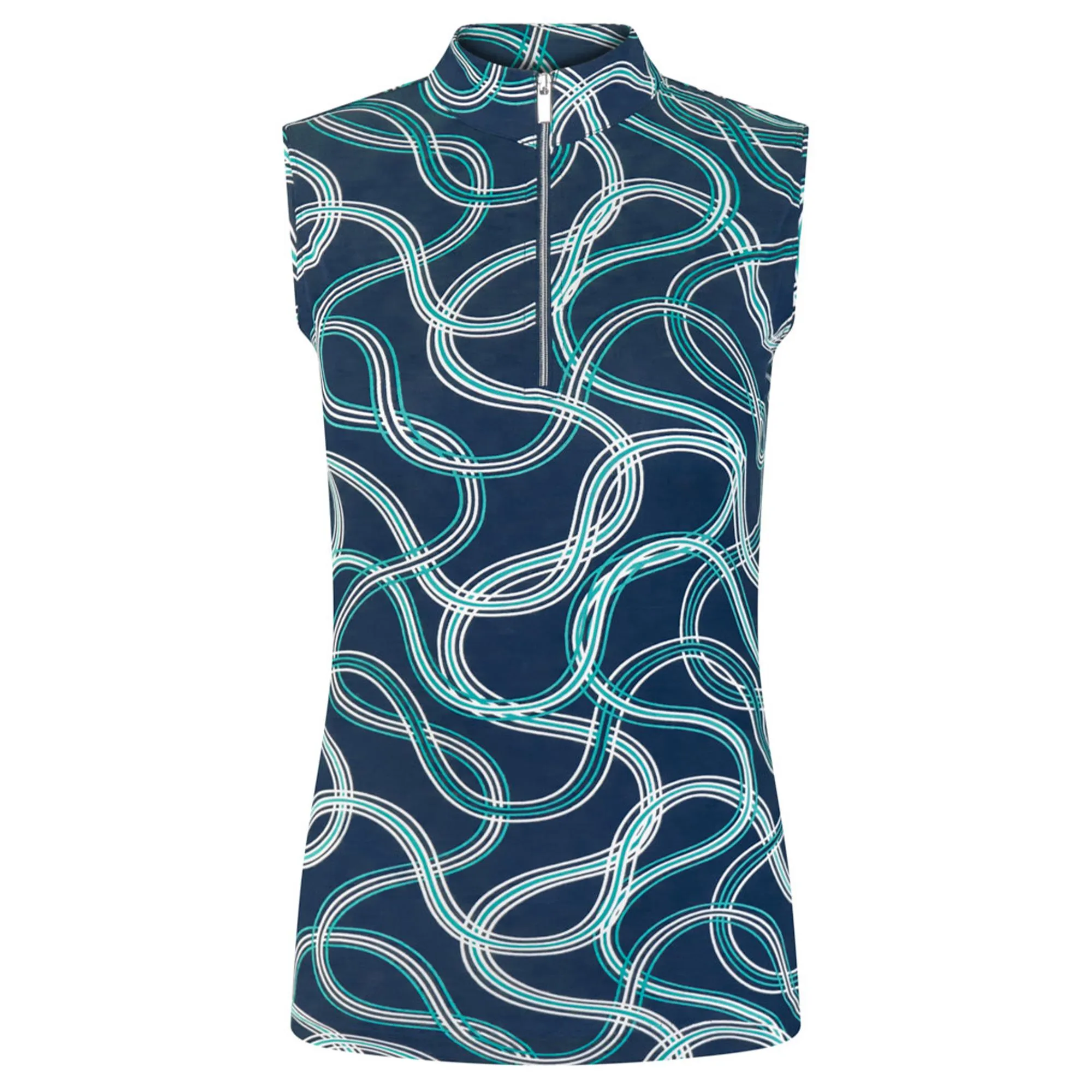 Tail Monarch Ladies Sleeveless Golf Polo Shirt Organic Wave