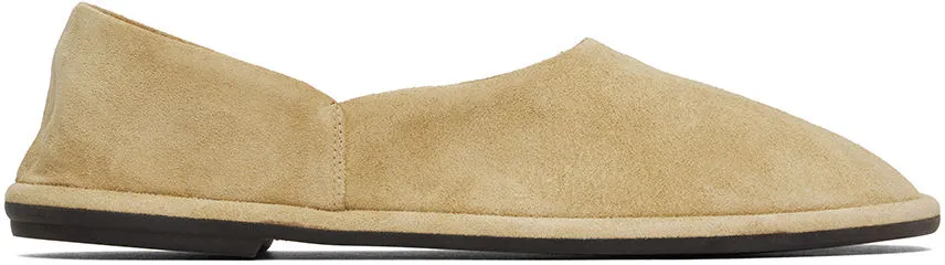 The Row Beige Canal Slip On Loafers