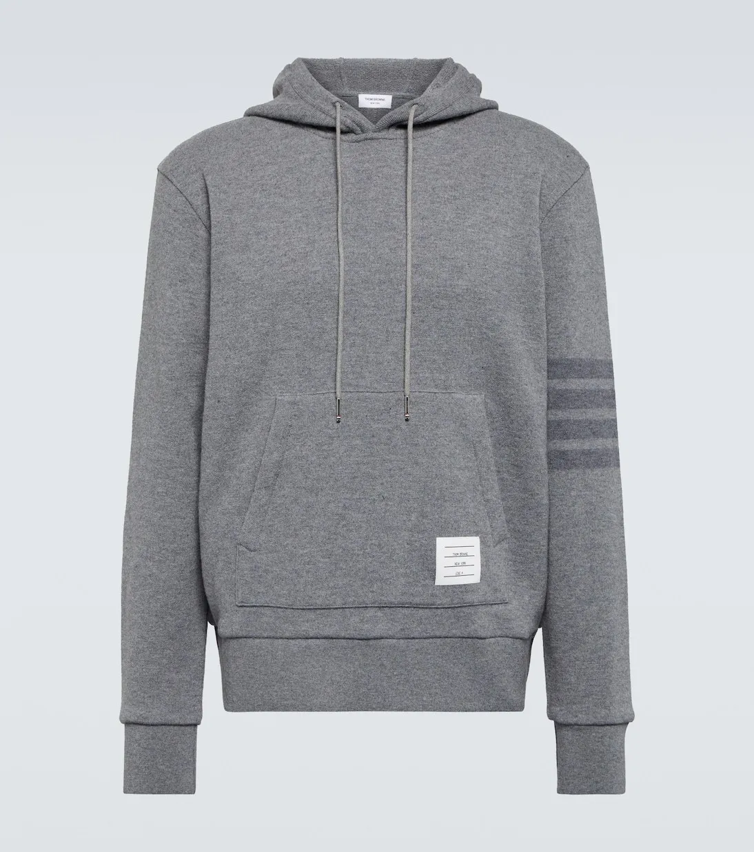 THOM BROWNE  |Wool Long Sleeves Plain Logo Designers Hoodies