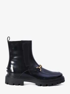 TOD'S Elegant Calfskin Leather Ankle Boots