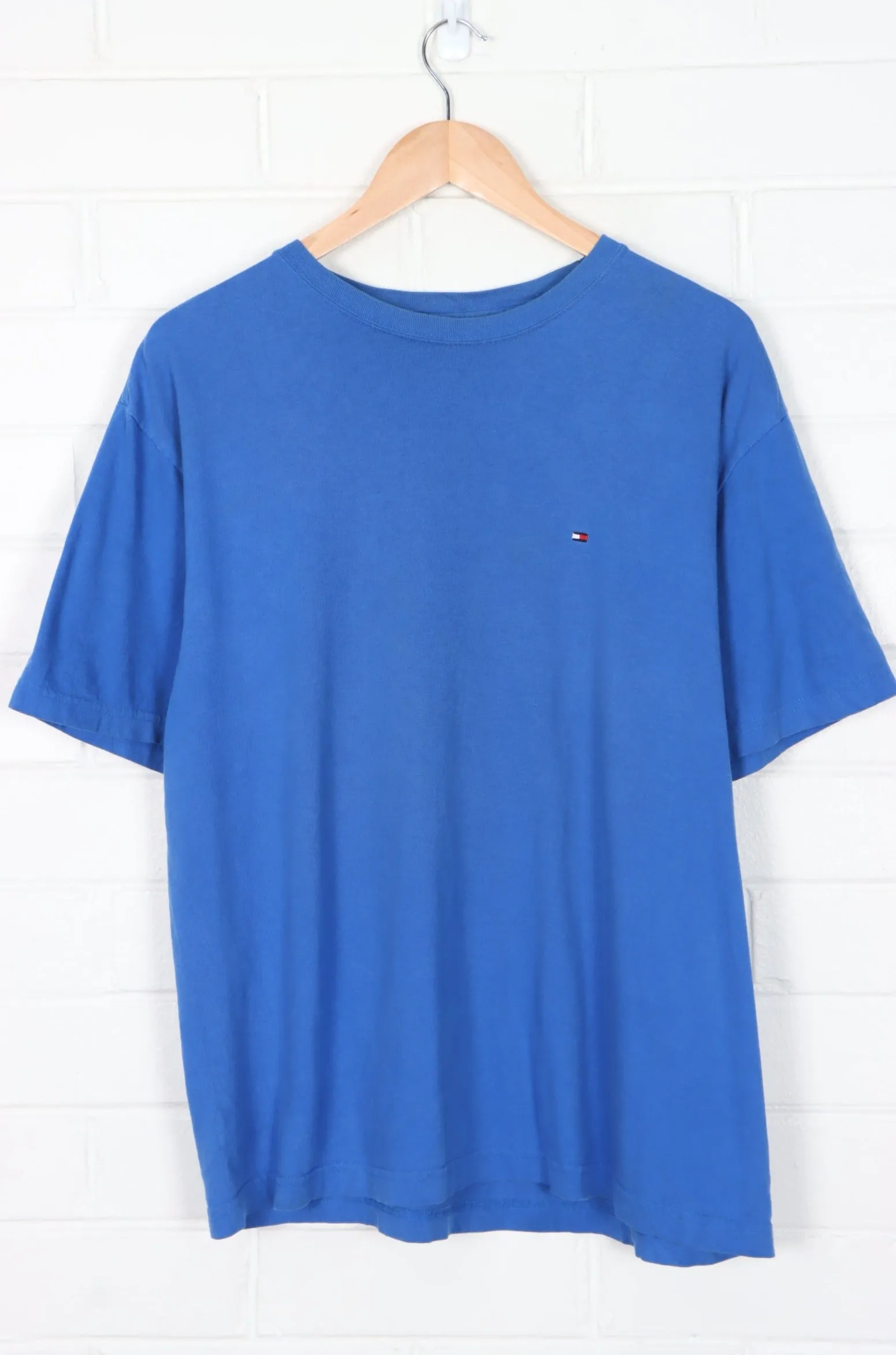 TOMMY HILFIGER Box Logo Oversized Blue T-Shirt (M-L)