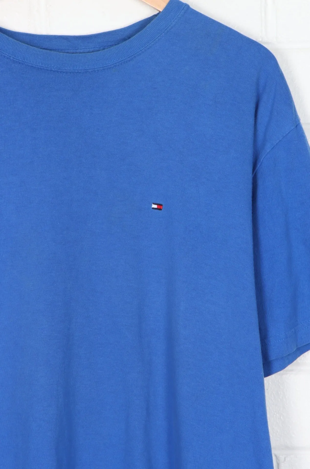 TOMMY HILFIGER Box Logo Oversized Blue T-Shirt (M-L)