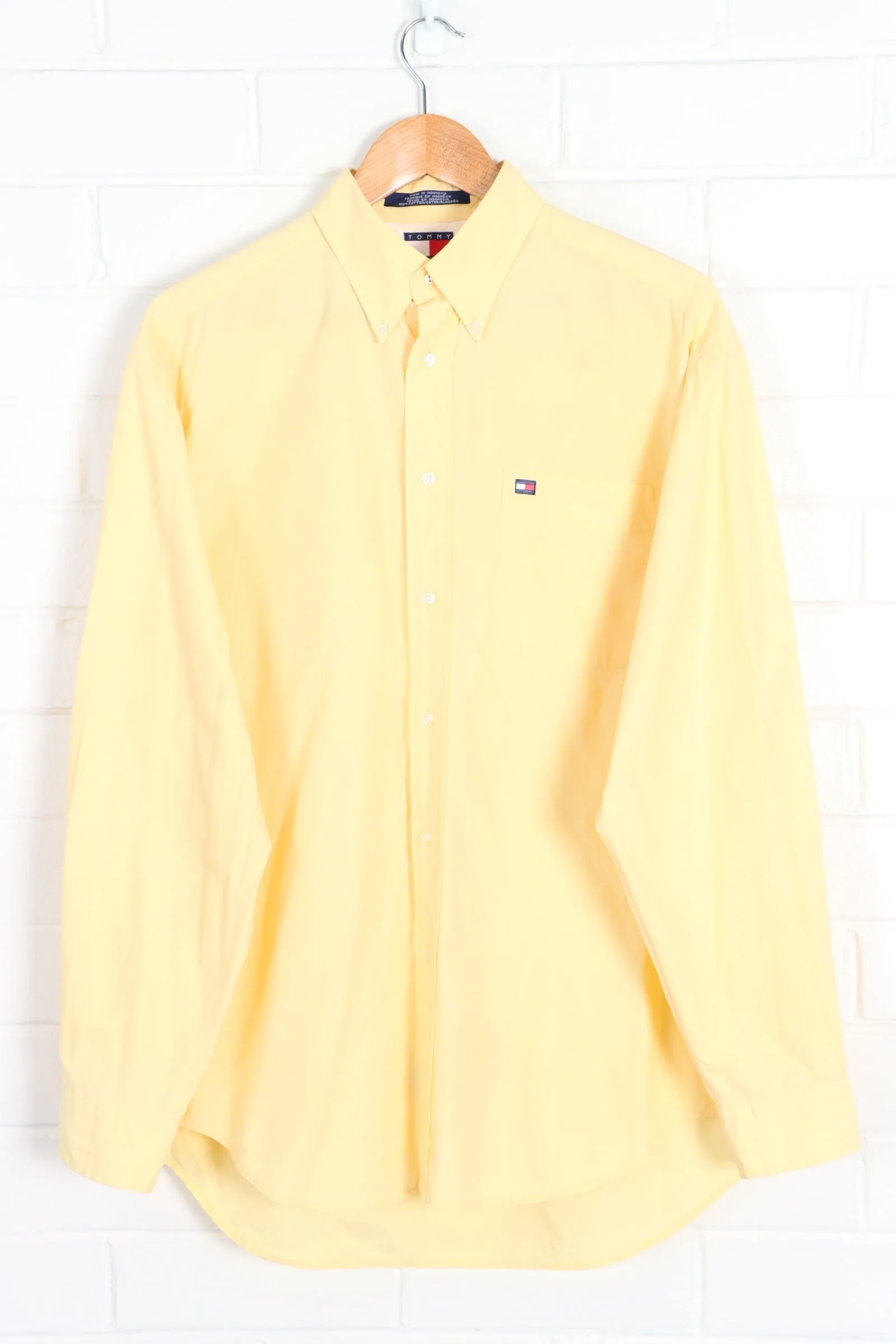 TOMMY HILFIGER Yellow Long Sleeve Shirt (XL)