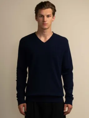 V Neck Sweater - Navy