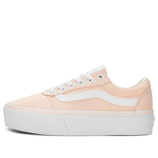 VANS WOMEN'S WARD PLATFORM PEACH/WHITE