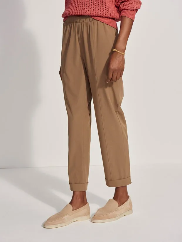 Varley Everly Turnup Taper Pant 27.5 in Taupe Stone