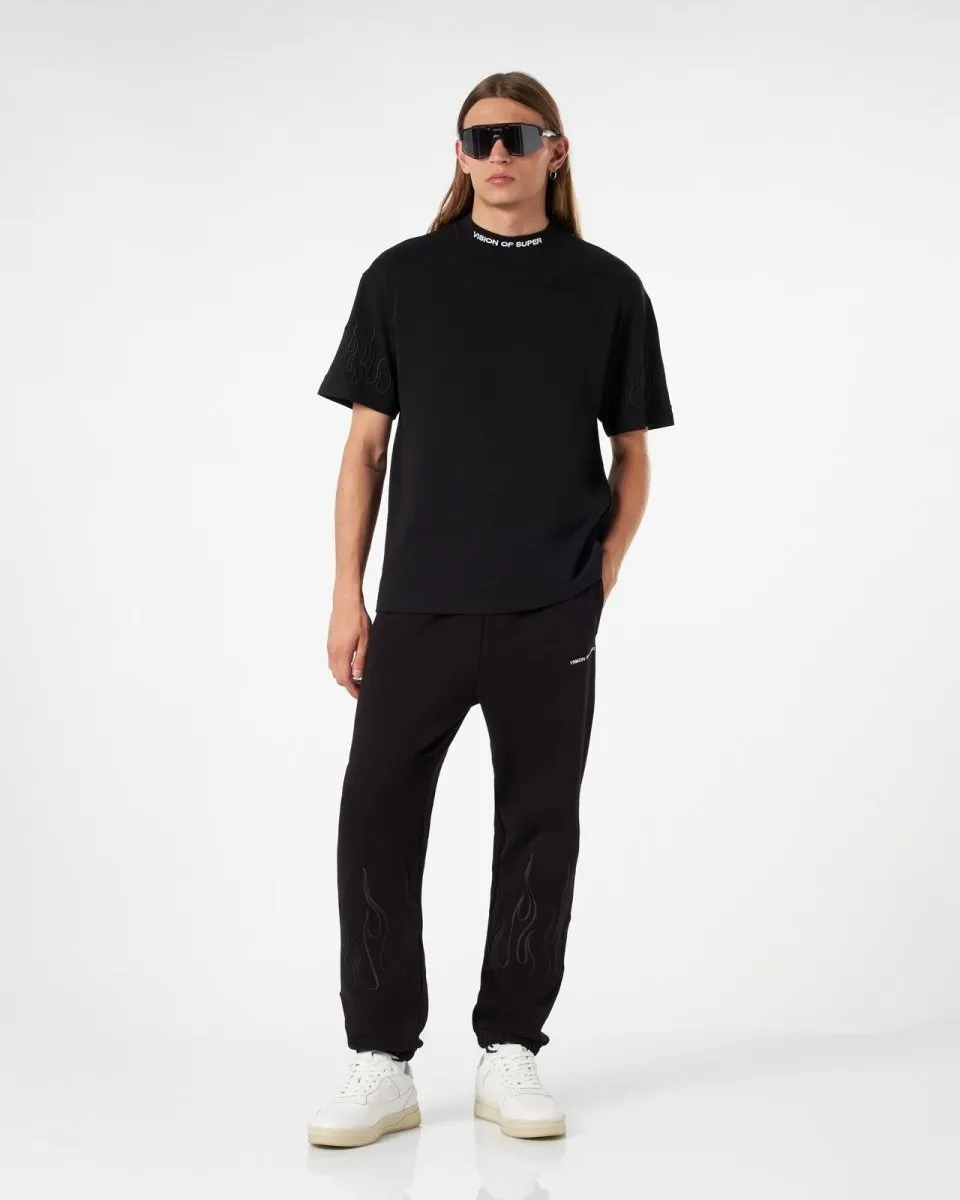 Vision Of Super Vs00864 Pants With Black Flames  Black