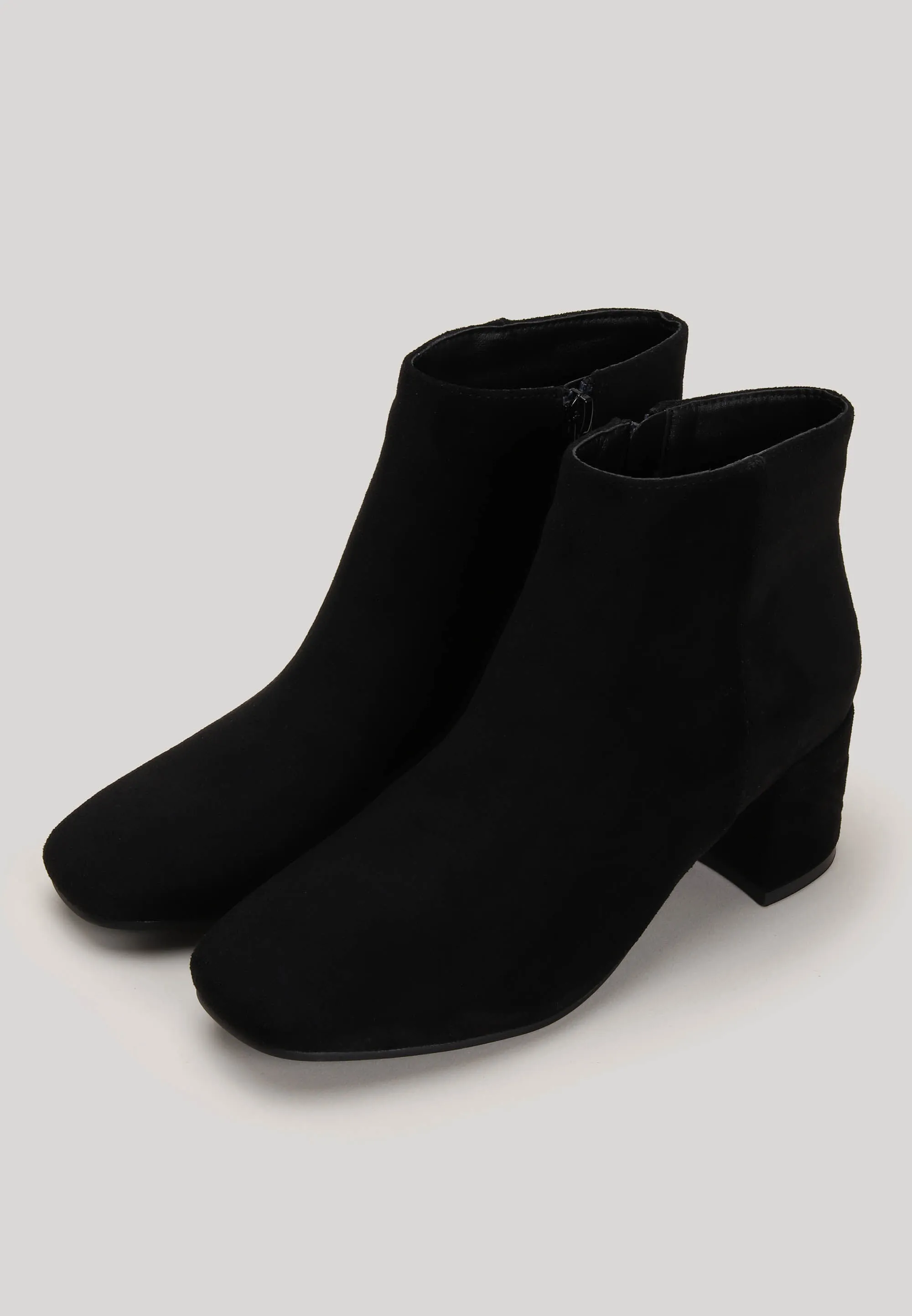 Womens Black Formal Block Heel Boots