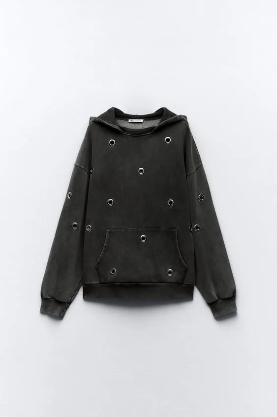 ZARA  |Studded Street Style Long Sleeves Plain